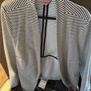 Women's Striped Jacket - Black and White